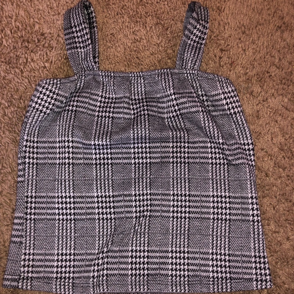 plaid crop top